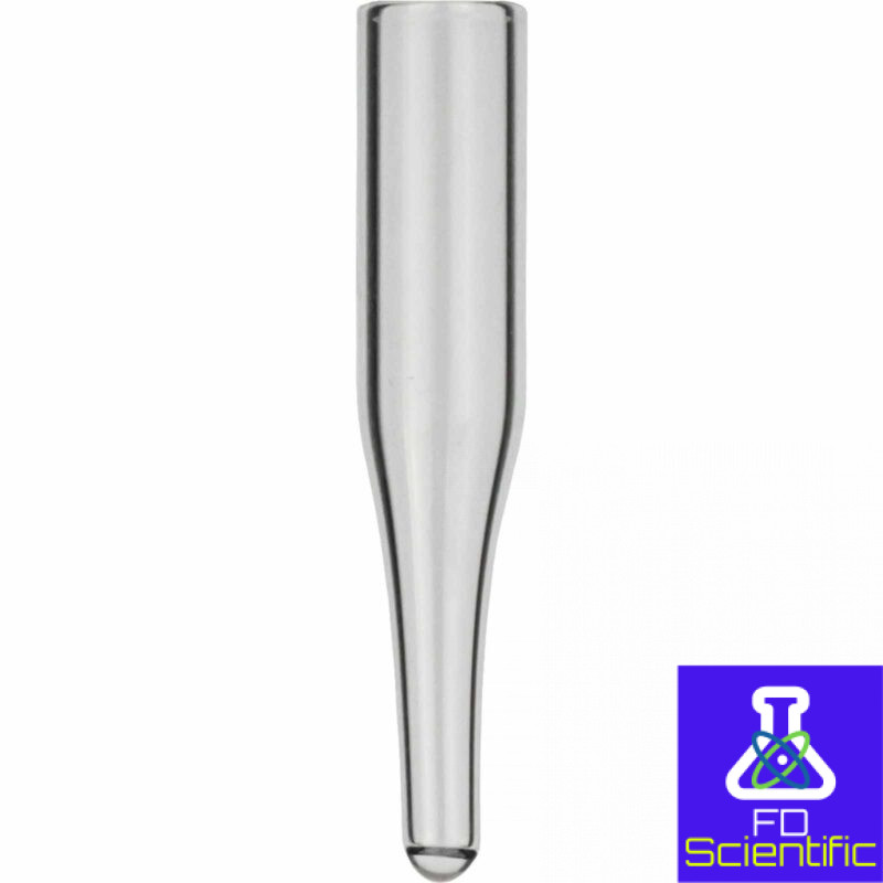 Micro-insert, N 9|N 10|N 11, 6.0x31.0 mm, 0.2 mL, conical, 15 mm tip, clear