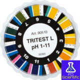 pH test paper Tritest L pH 1–11, three indicator zones and hydrophobic barriers