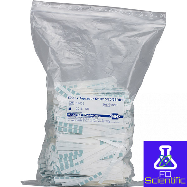 AQUADUR 5–25, for water hardness, 5000 strips