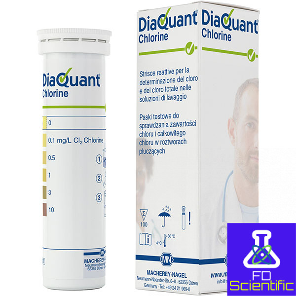 Semi-quantitative test strips DiaQuant Chlorine, for total chlorine