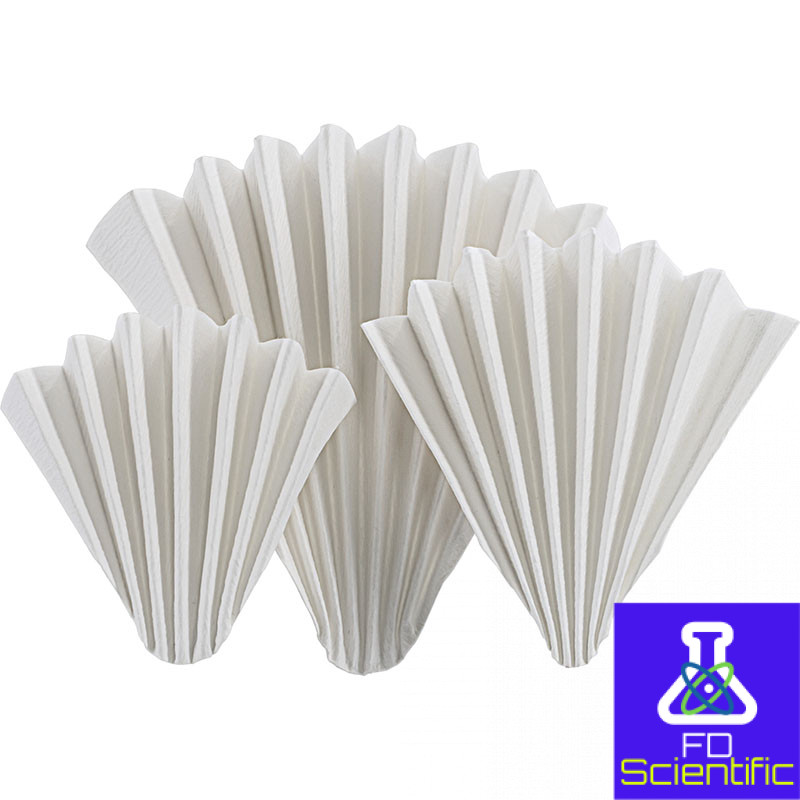 Folded Filter paper crepped
